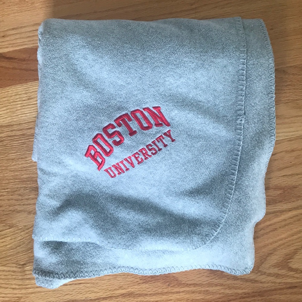 Boston University fleece throw